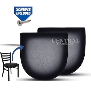 Sitzkissen für Küchenstühle, Theken- und Barhocker 2er Pack Ersatz Schaumstoffkissen Pads für Metall Restaurantstühle schwarz Vinyl gepolstert