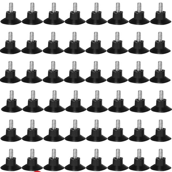 Table Base Feet Leveler for Kitchen/Restaurant Dining 48pcs 1"H Black Plastic Stabilizer Wedges Leveling Adjustable Non-Slip Threaded Glides