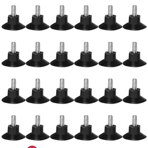 Table Base Feet Leveler for Kitchen/Restaurant Dining 24pcs 1&quot;H Black Plastic Stabilizer Wedges Leveling Adjustable Non-Slip Threaded Glides