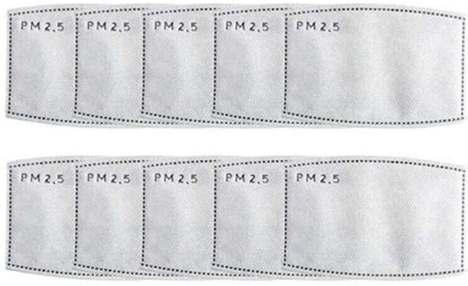Face Mask Filters Replacement PM2.5, 5 Layer Activated Carbon Filters