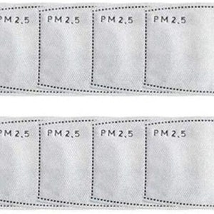 May include: Ten white rectangular air filter replacements with the text "PM 2.5" printed on each one.