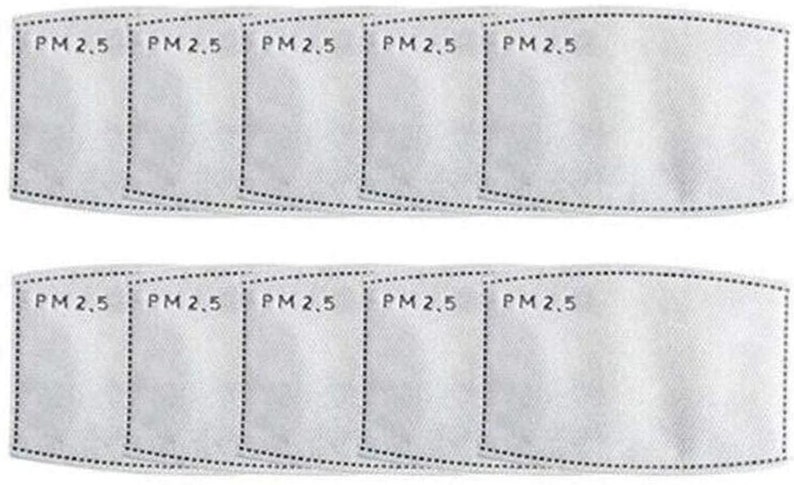 May include: Ten white rectangular air filter replacements with the text "PM 2.5" printed on each one.