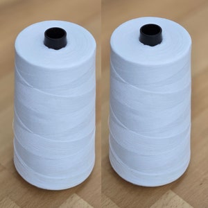 White Sewing Thread Spool Heavy Duty High-Quality Tex 80 - 12000 Yards - Made in USA by American & Efird, Inc. Sewing Machine Thread
