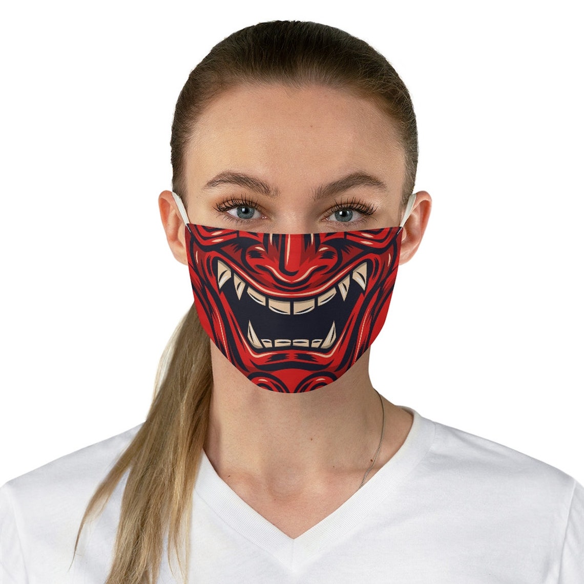 Fabric Face Mask Mask Devil Mask Devil Face Mask Demon Etsy