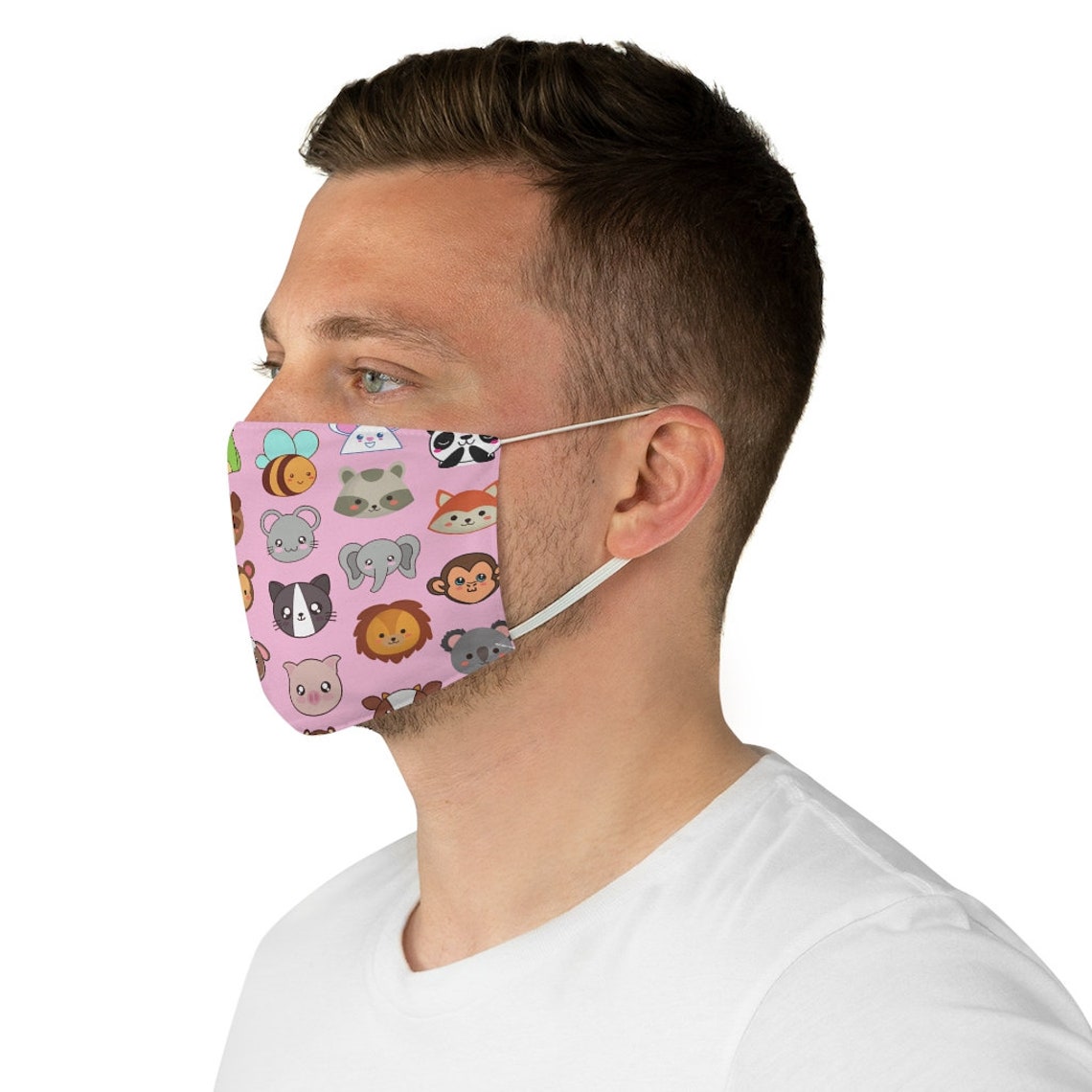 Kawaii Face Mask Fabric Face Mask Kawaii Pretty Face Etsy