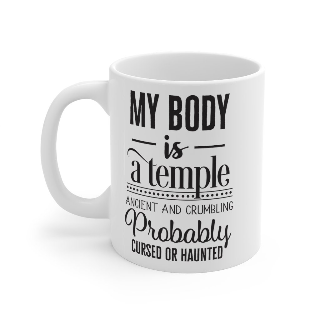 Novelty Coffee Mug My Body is A Temple Funny Coffee Cup Coffee Etsy UK