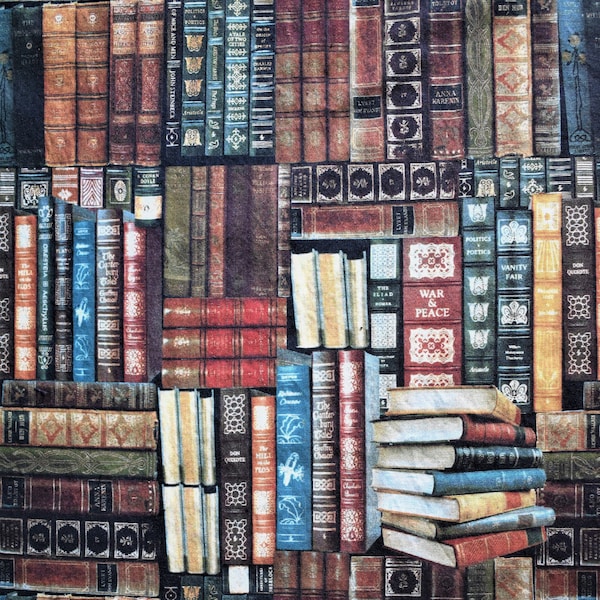 Books Fabric - 42" wide, 100% cotton