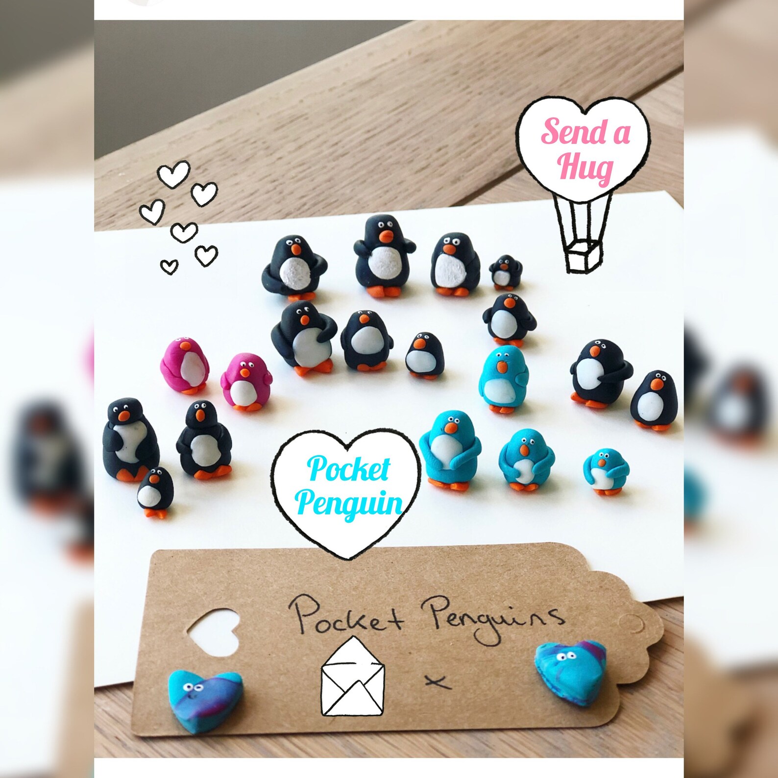 Pocket Penguin adopt a pet penguin penguin gift Christmas Etsy