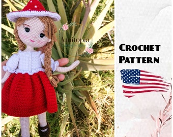 mushroom amigurumi crochet doll pattern/ mushroom girl crochet pattern/ english amigurumi doll pattern / crochet doll toturial