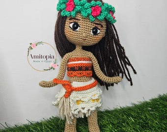 Island Princess Amigurumi Doll Crochet Pattern/Adventurous Spirit Crochet Doll Pattern/Ocean-Inspired Crochet Doll