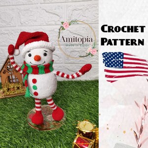 snowman amigurumi toy pattern/ Christmas amigurumi toy pattern/ xmas amigurumi / Amitopia pattern