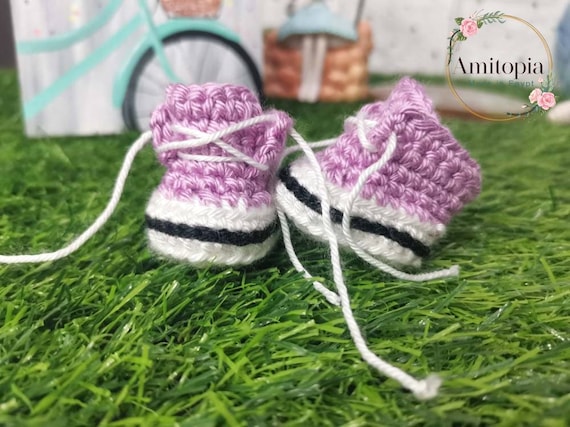 Purple Sneaker Shoes Amigurumi Pattern Patr n Espa ol zapatillas
