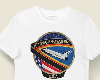NASA T Shirts Space Voyager Grunge Vintage Tee Unisex Women's Men's TShirt