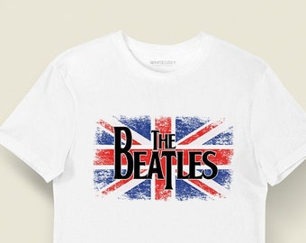 The Beatles T shirt UK Grunge Flag Tee Unisex Women&#39;s Men&#39;s TShirt