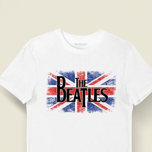 The Beatles T shirt UK Grunge Flag Tee Unisex Women's Men's TShirt