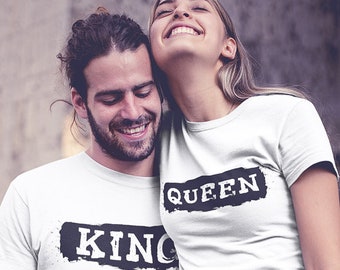 Matching King and Queen Shirts With Flower Print Couples - Etsy