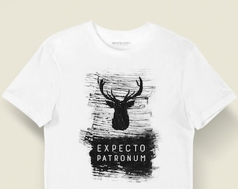 Expecto Patronum Black  Water Colour Grunge Art T-Shirt Tee Unisex Women's Men's TShirt
