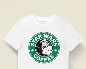 Star Wars T shirt Coffee Starbucks Parody T-Shirt Inspired  Tee Unisex Women's Men's TShirt