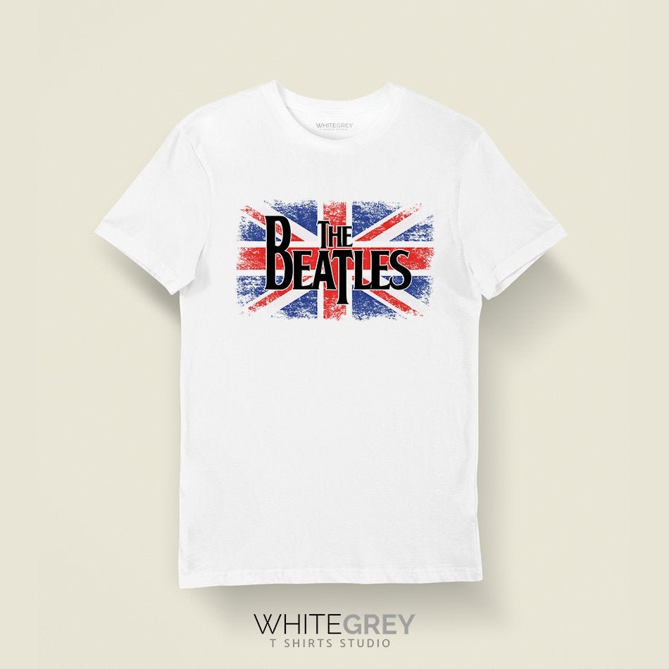 The Beatles T Shirt Uk Grunge Flag Tee Unisex Women S Etsy Australia