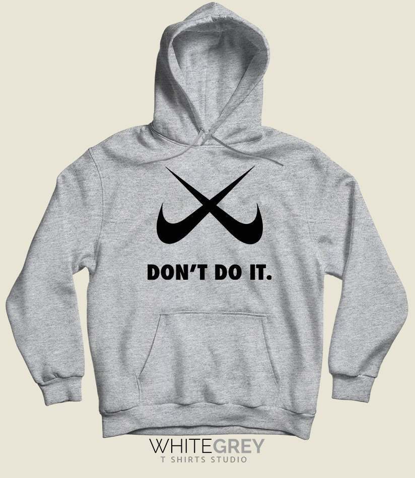 Hoodie Don't Do It Fake Anti Logo Sweatshirt Unisex - Etsy