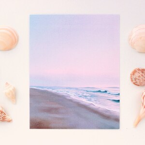 Impresión de surf matutino / Impresión de postal / Impresión A6 / Ilustración de playa