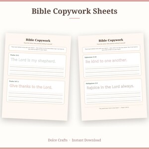 Bible Copywork Printable | Scripture Handwriting Practice | Homeschool Copywork | Kids Handwriting Sheets | Christian Homeschool