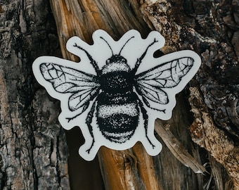 Transparent Honey Bee Sticker | Hand Drawn Sticker | Transparent | Decal | Laptop Sticker | Water Bottle Sticker | Bumble Bee | Bee Art