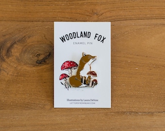 Woodland Fox Enamel Pin