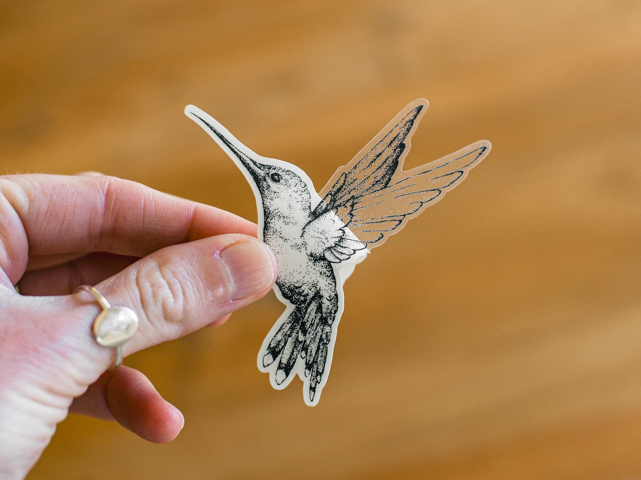 Transparent Hummingbird Sticker