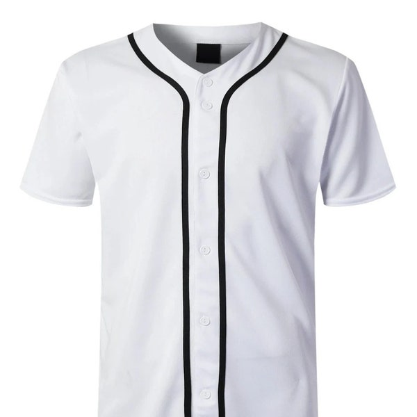 Plain Baseball Jersey Etsy