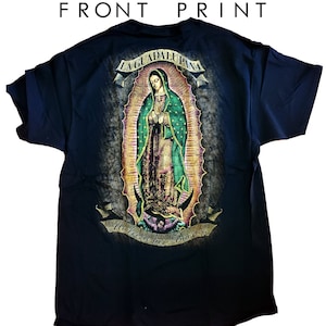Our Lady of Guadalupe T-shirt Black Virgen De Guadalupe Roses - Etsy