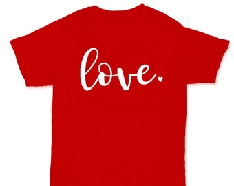 Love T-shirt Red Cotton White For Womens to Celebrate Love or Valentines Day Tshirt With Cute Heart Shirt Valentines Day Shirt Love