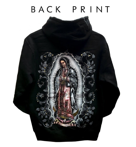Our Lady of Guadalupe Hoodie Black, Virgen De Guadalupe Hoodie, La