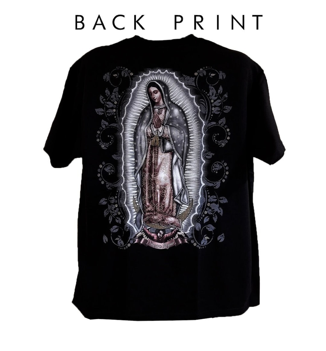 Our Lady of Guadalupe T-shirt Black, Virgen De Guadalupe T-shirt