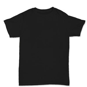 Plain Black Shirt, Unisex Blank Black Shirt For Printing Crafting, Bulk Shirts, Graphic Womens Tees, Blank T-Shirt For DIY Project,Soft tees image 1