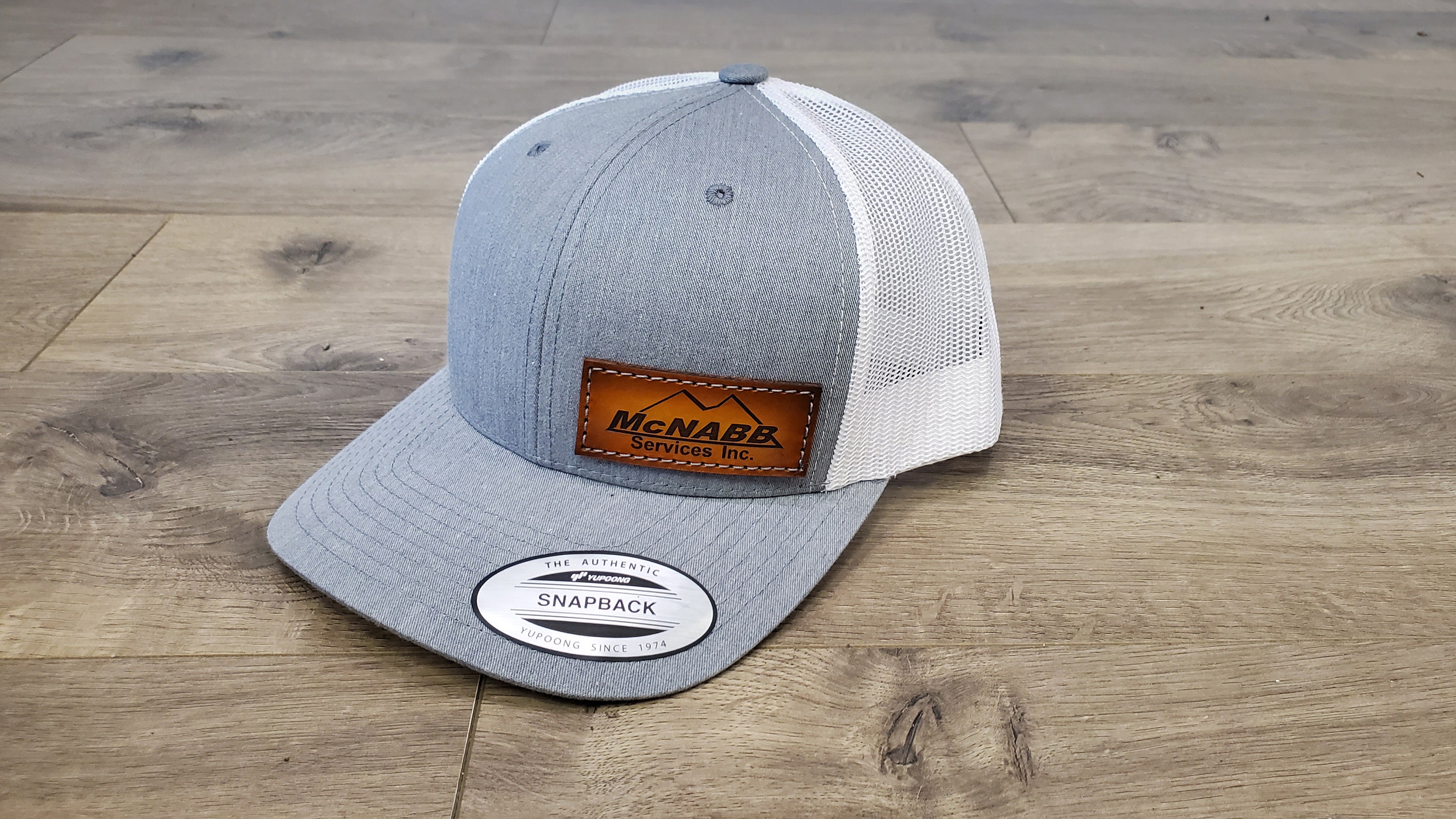 Custom Leather Patch Hats Laser Cut & Engraved Sewn On Etsy