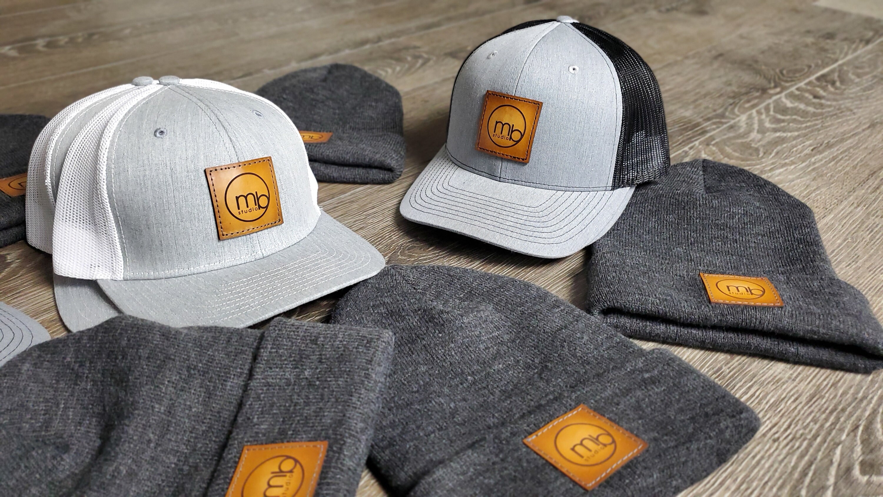 Custom Leather Patch Hats Laser Cut & Engraved Sewn On Etsy