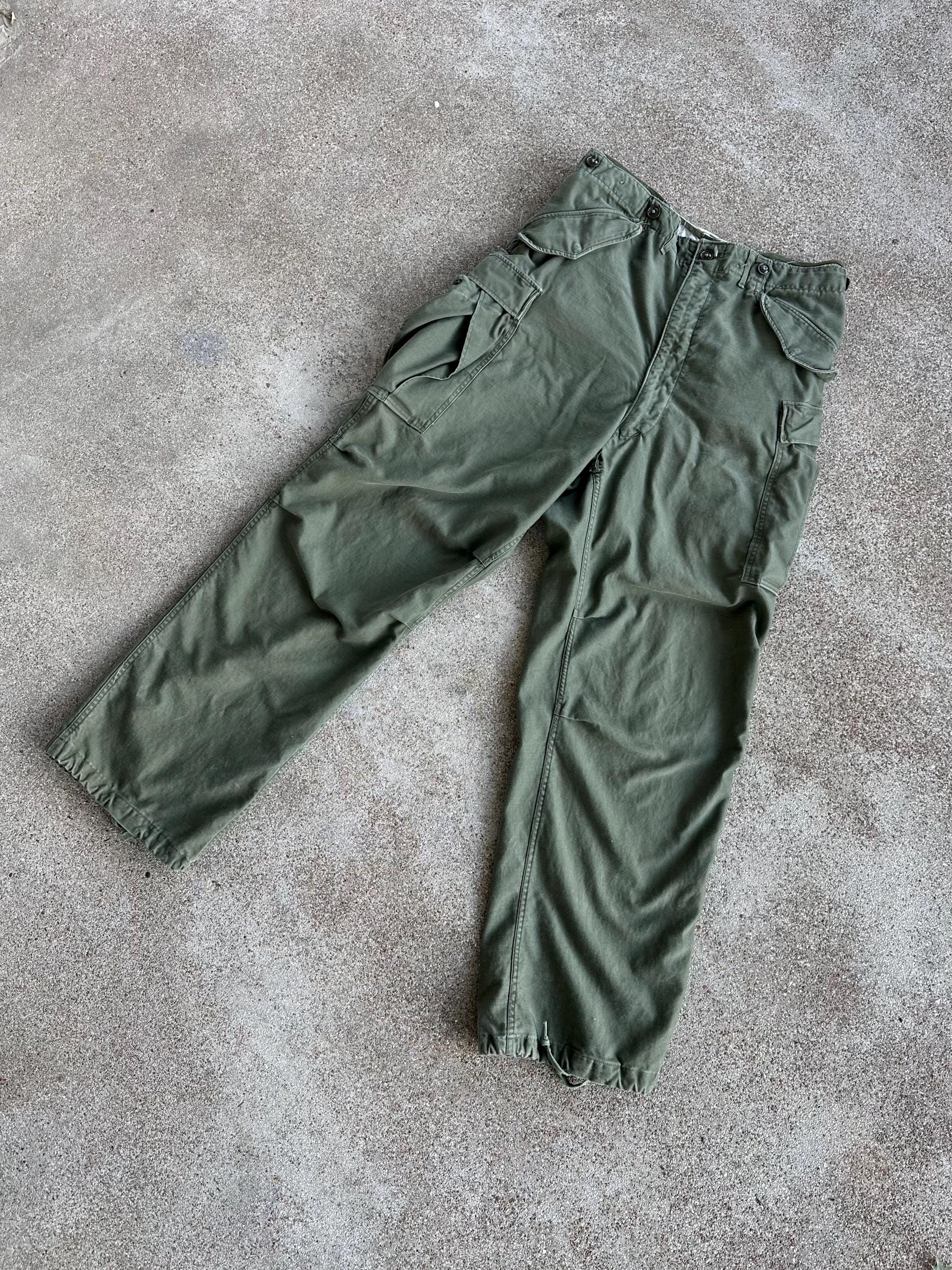 パンツ 50s M-51 Over Pants Military Cargo Vtg Men's 50s Korean War US Army M-51 Cargo Field Pants Sz