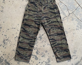 Vintage 70s/80s Tiger Stripe Camo Utility Pants 32W