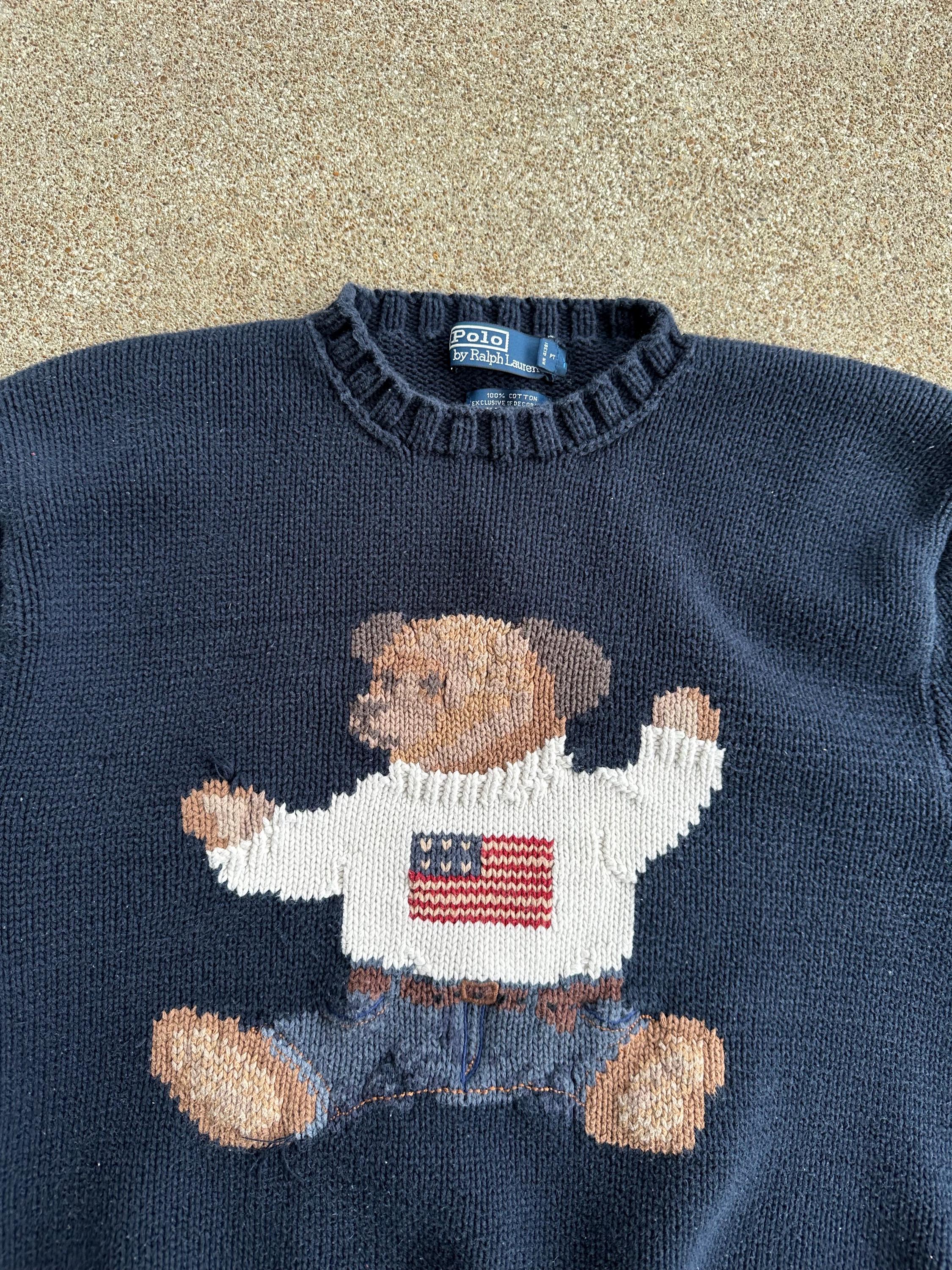 Vintage 90s Polo Bear Sit Down Ralph Lauren Knit Sweater - Etsy