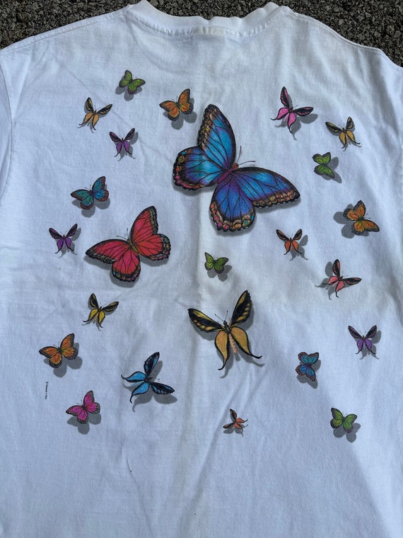 Vintage 90s Butterfly Double Sided T Shirt - image 7