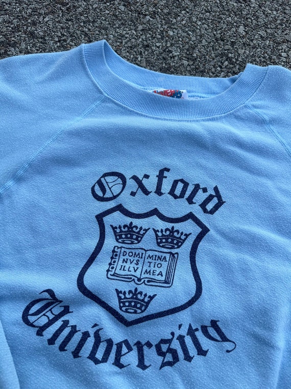 Vintage 70s/80s Oxford University Raglan Sweatshi… - image 4