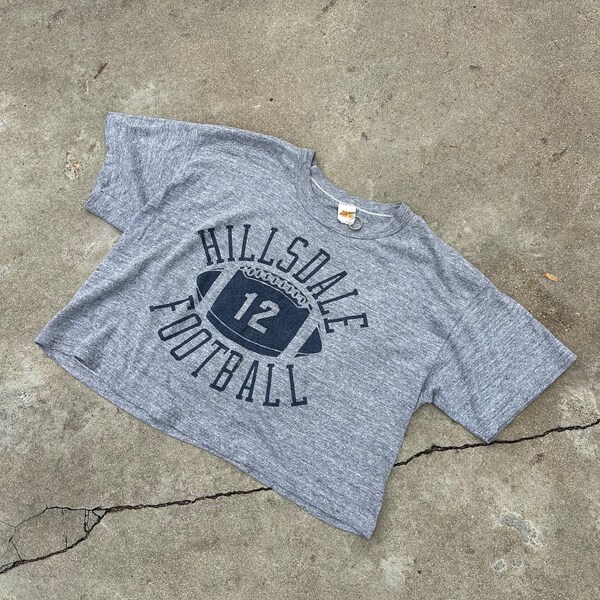Vintage 70s/80s Russell Atheltic Football Crop Top