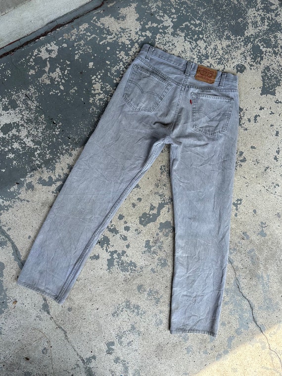 Vintage 90s Levi s Grey 501 Button Fly Jeans 31.5W