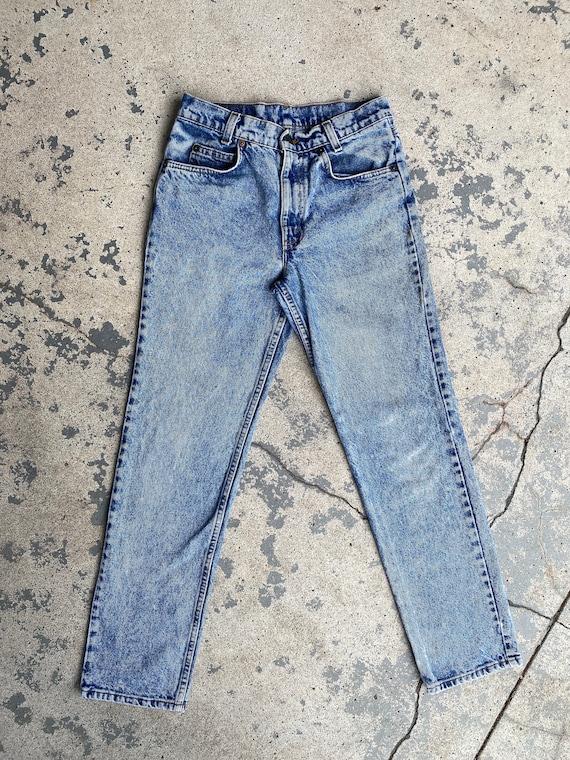 Vintage 80s Levis 701 Student Fit Orange Tabs Light Wash Denim - Etsy