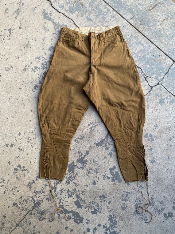 Vintage 50s US Army Riding Jockey Lace Up Pants 2… - image 1