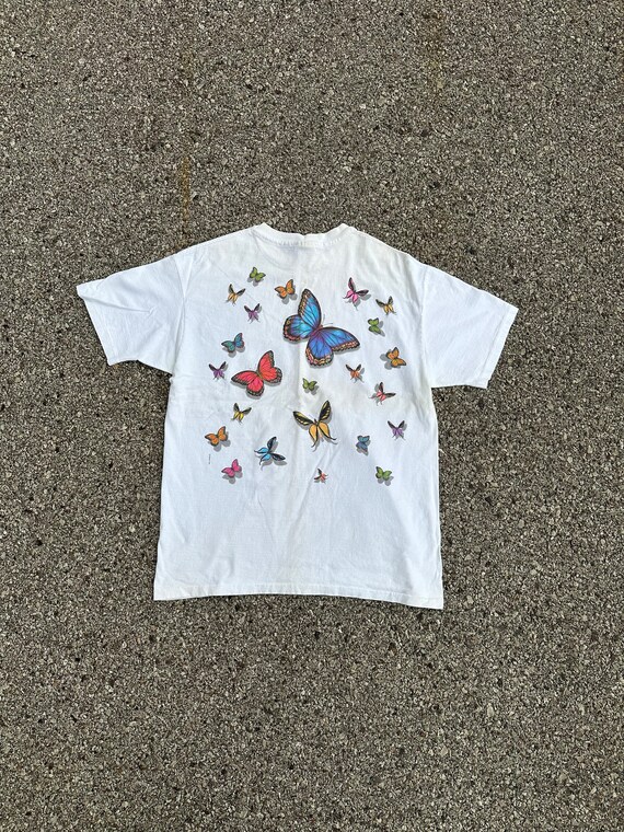 Vintage 90s Butterfly Double Sided T Shirt - image 6