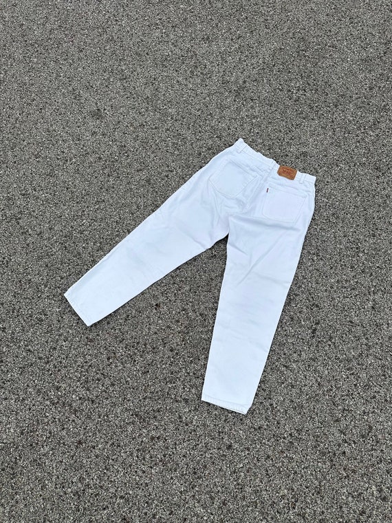 Vintage 90s Levi’s White 550 Denim Jeans - image 1