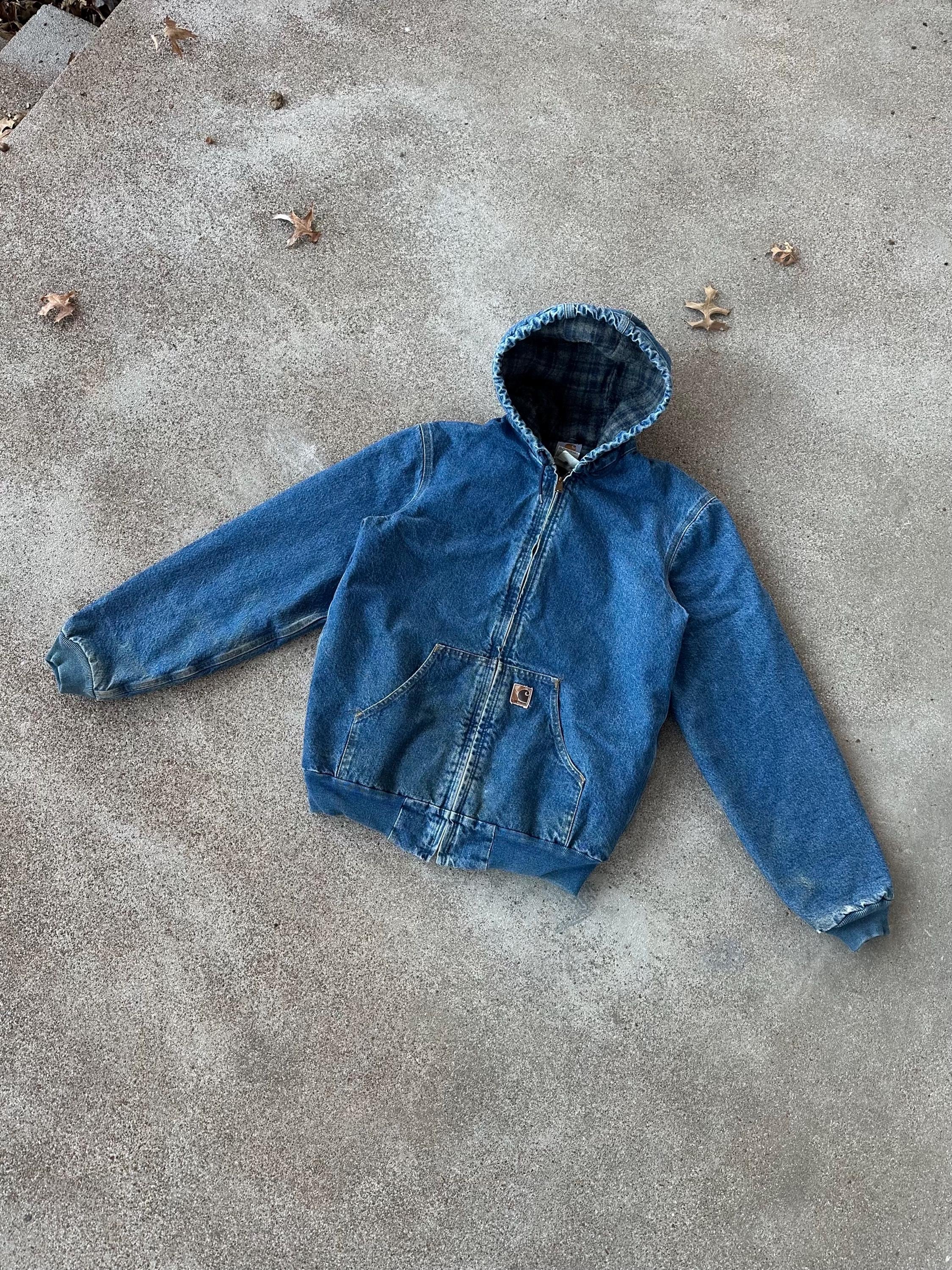 Vintage 90s Carhartt J139 DST ASAP Rocky Blanket/plaid Lined Denim