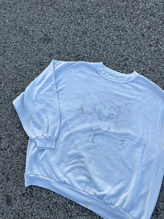 Vintage 90s Distressed Bozo The Creepy Clown Swea… - image 2